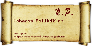 Moharos Polikárp névjegykártya